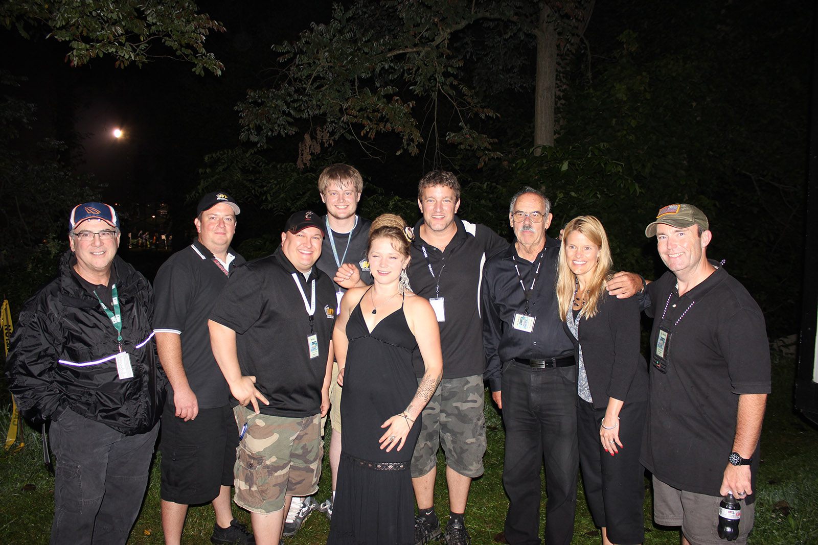 The production crew from the Crystal Bowersox show at The Lancaster Festival.